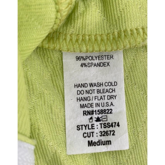 Women’s Size M Quilted Vest Neon Lime Green Faux Fur Trim Transitional Lux L A - Picture 9 of 10